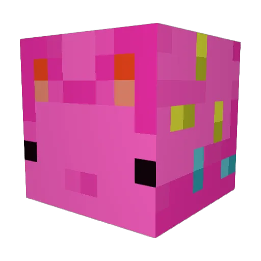 Seedshadow Minecraft avatar head, 3D render