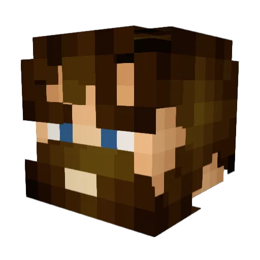 Seeeeeeeeev Minecraft avatar head, 3D render