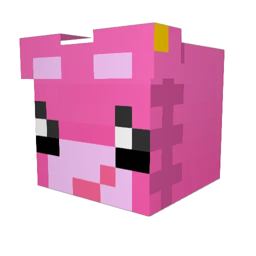 Seeeeiya Minecraft avatar head, 3D render