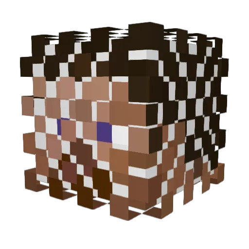 SeeeeungMin Minecraft avatar head, 3D render