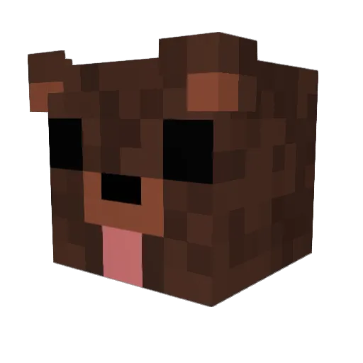Seehund Minecraft avatar head, 3D render