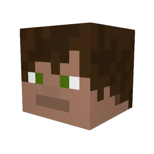 Seehunter Minecraft avatar head, 3D render