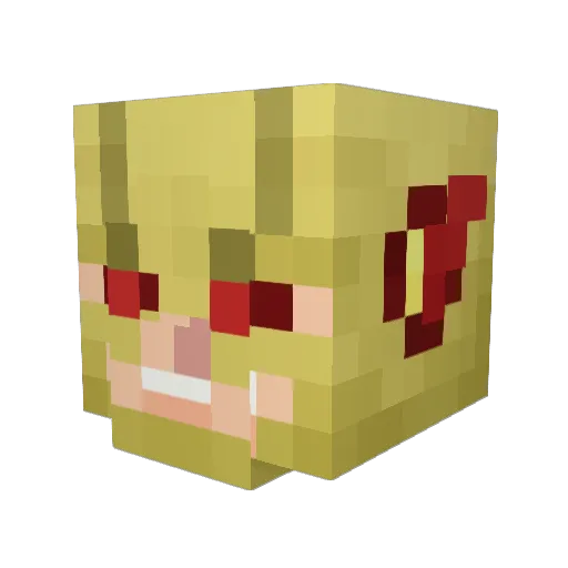Seek_Heart Minecraft avatar head, 3D render