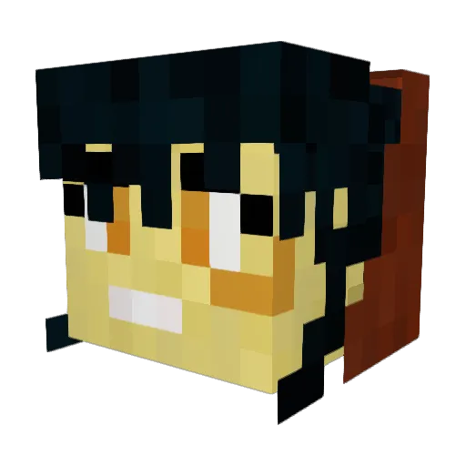 SeekerParakeet Minecraft avatar head, 3D render