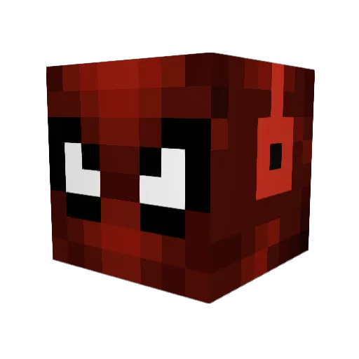 Seekster Minecraft avatar head, 3D render