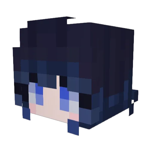 Seele__ Minecraft avatar head, 3D render