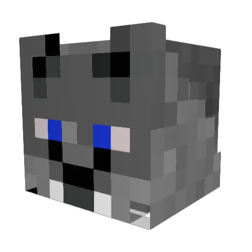 Seelenwolf Minecraft avatar head, 3D render