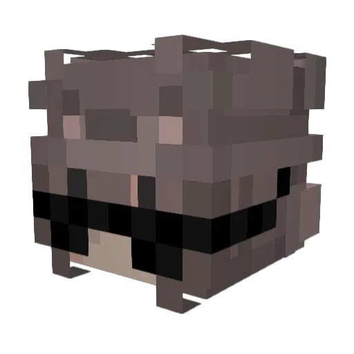 Seemingly Minecraft avatar head, 3D render