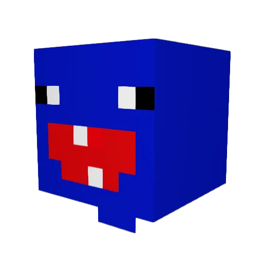 Seemix Minecraft avatar head, 3D render