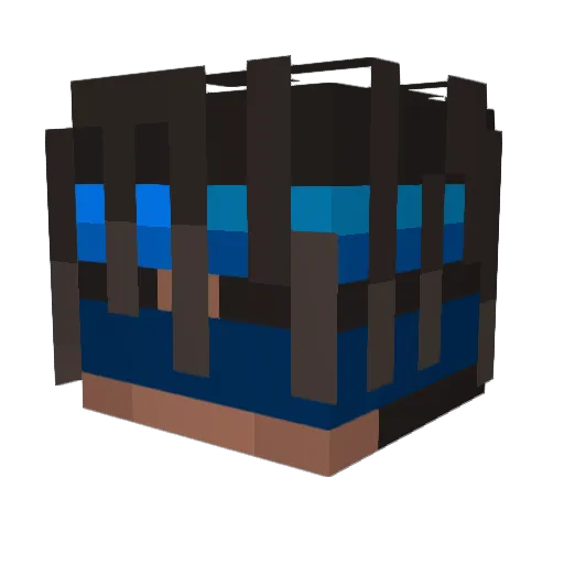 Seemsterr Minecraft avatar head, 3D render
