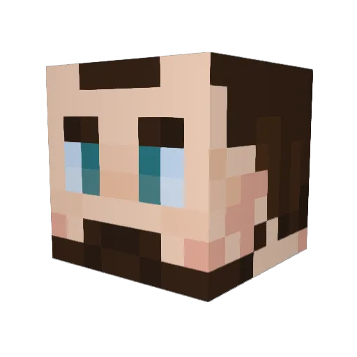 SeenEvergreen Minecraft avatar head, 3D render