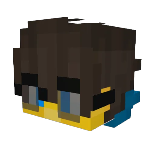 Seendro Minecraft avatar head, 3D render