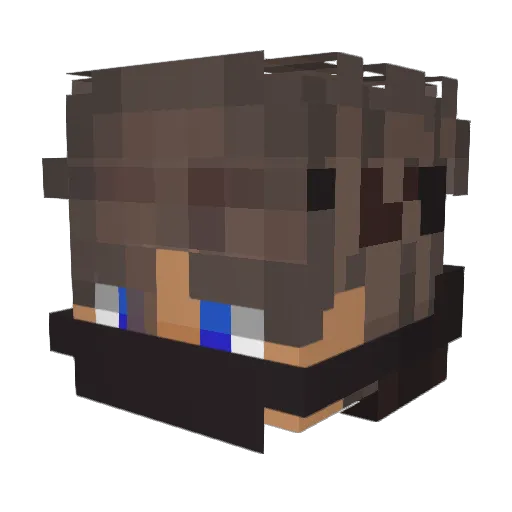 Seeng Minecraft avatar head, 3D render
