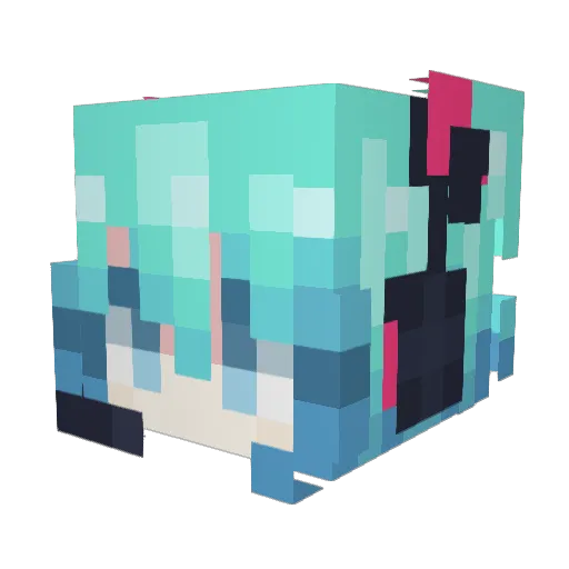 SeesesXD Minecraft avatar head, 3D render
