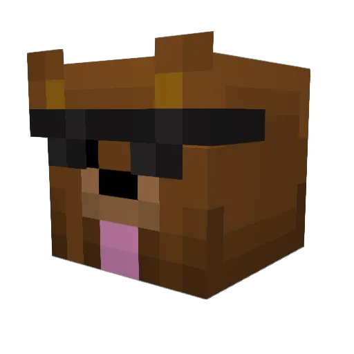 Seesy Minecraft avatar head, 3D render