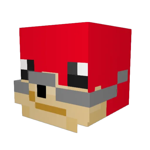Seethar Minecraft avatar head, 3D render