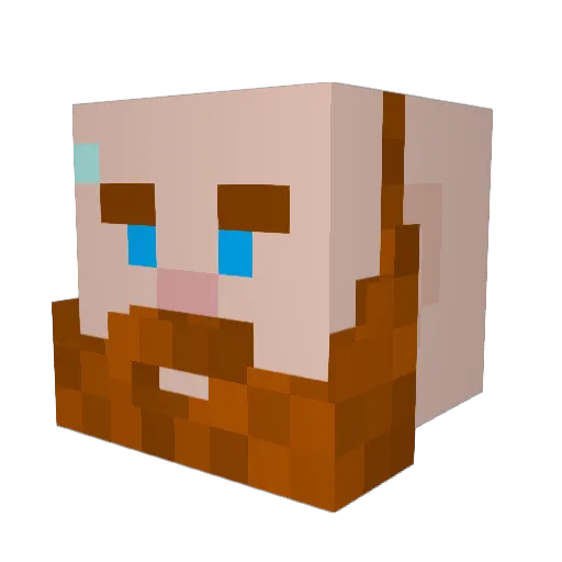 Seether18 Minecraft avatar head, 3D render