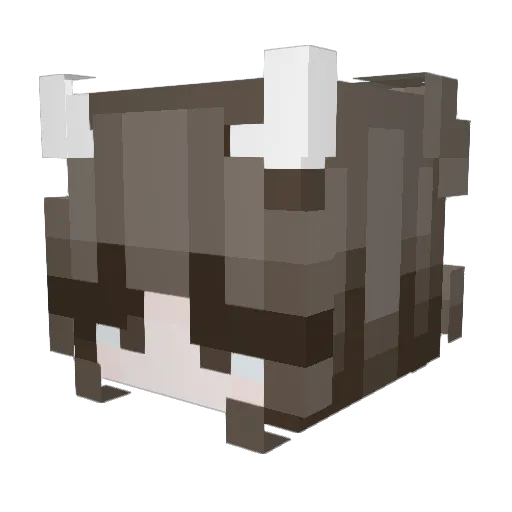Seethian Minecraft avatar head, 3D render