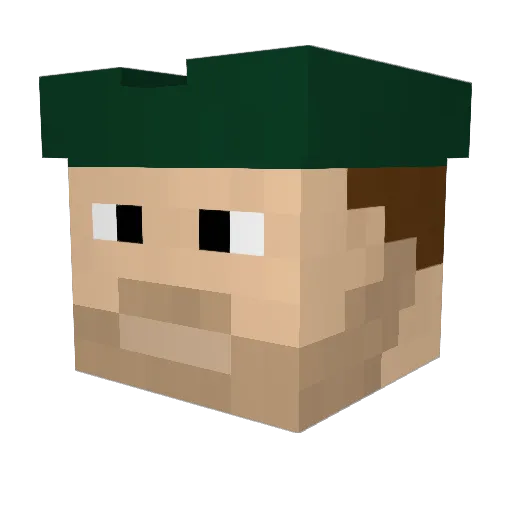 Sefa38 Minecraft avatar head, 3D render