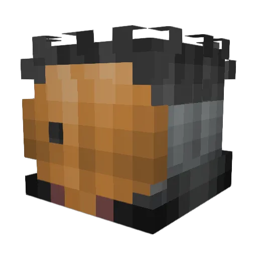 Sefarin Minecraft avatar head, 3D render