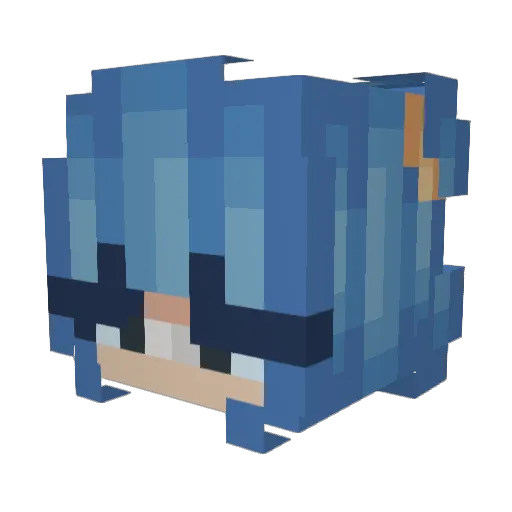 Seffess Minecraft avatar head, 3D render