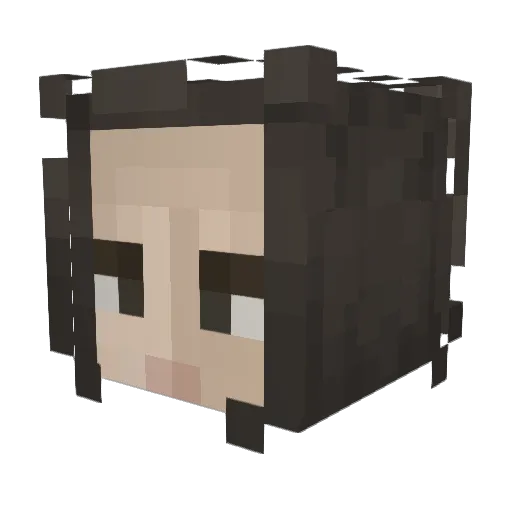 Sefilogical Minecraft avatar head, 3D render