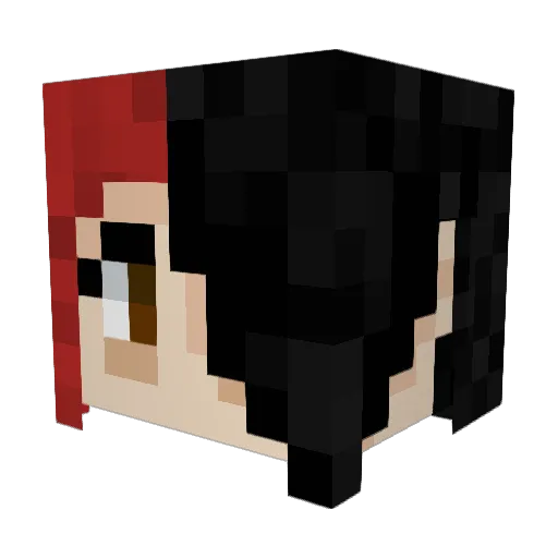 Seflora Minecraft avatar head, 3D render