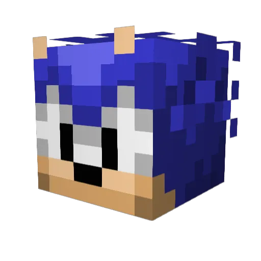 SegaSonic4408 Minecraft avatar head, 3D render