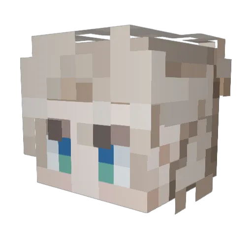 Segaaddict Minecraft avatar head, 3D render