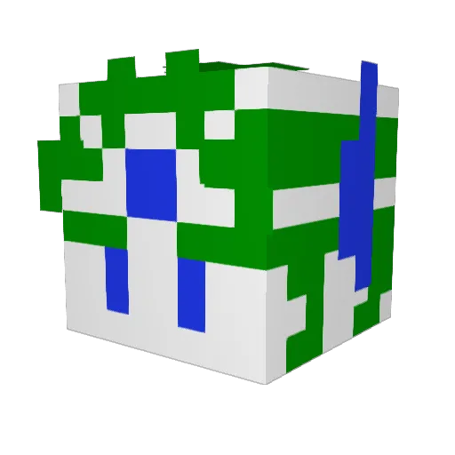 Segagaga Minecraft avatar head, 3D render