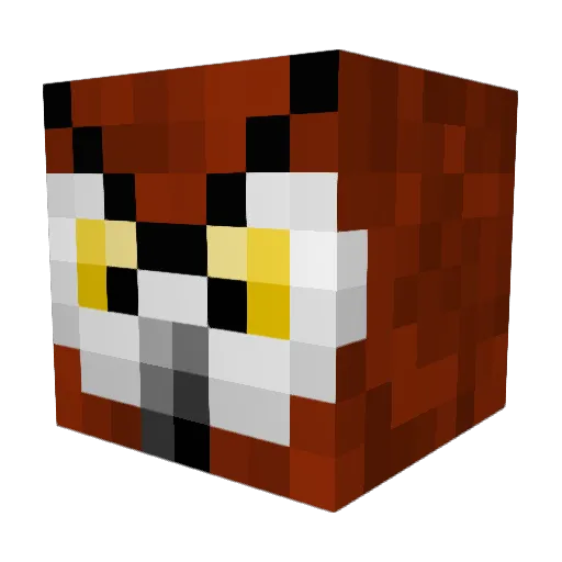 Segallion Minecraft avatar head, 3D render