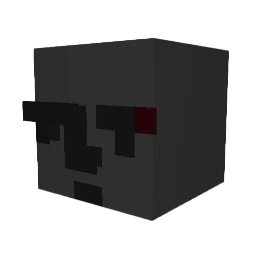 Segamaoblk Minecraft avatar head, 3D render