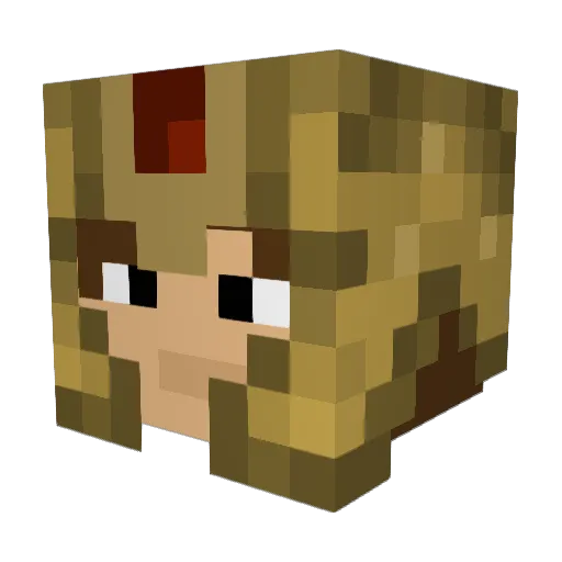 Segio28 Minecraft avatar head, 3D render