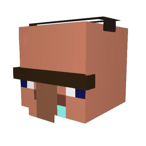 SegsMitDeinemDaD Minecraft avatar head, 3D render