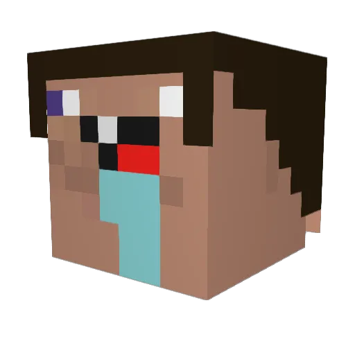Segurivirix Minecraft avatar head, 3D render