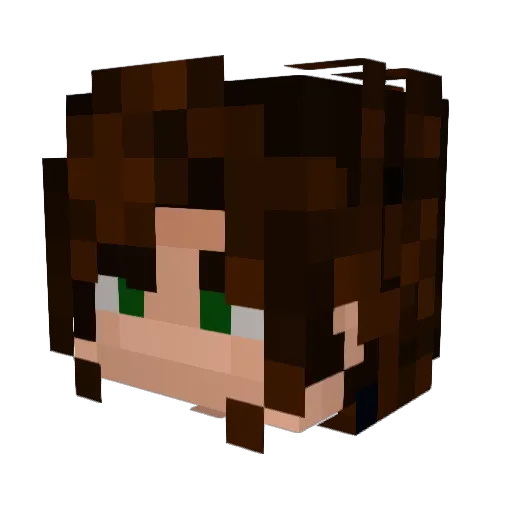 Sehirin Minecraft avatar head, 3D render