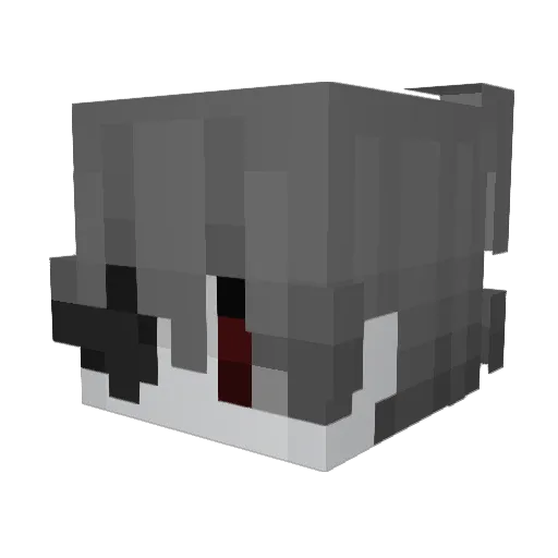 Sehtzu_ Minecraft avatar head, 3D render