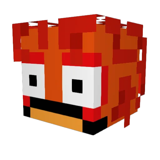 Sehwab Minecraft avatar head, 3D render