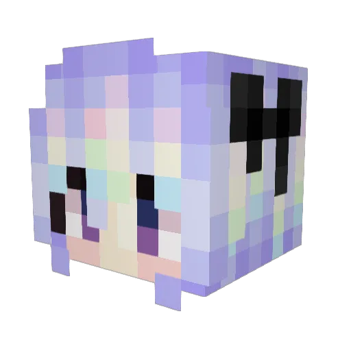 Sehyra Minecraft avatar head, 3D render