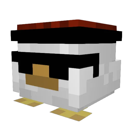 SeiCento_V10 Minecraft avatar head, 3D render
