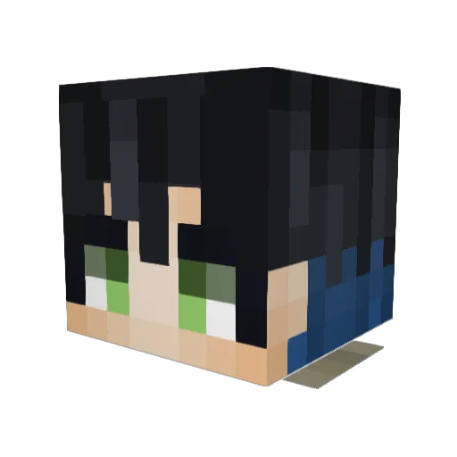 Seideel Minecraft avatar head, 3D render