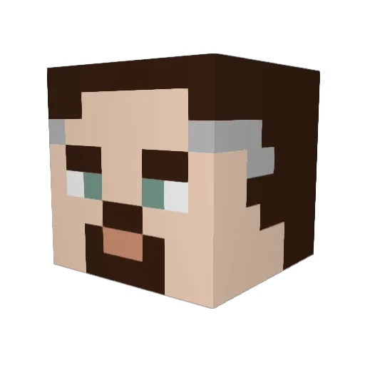 Seidenklinge Minecraft avatar head, 3D render