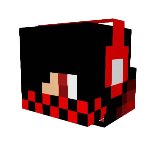 Seigakile Minecraft avatar head, 3D render