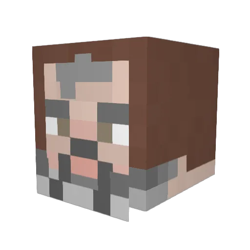 Seihuku Minecraft avatar head, 3D render