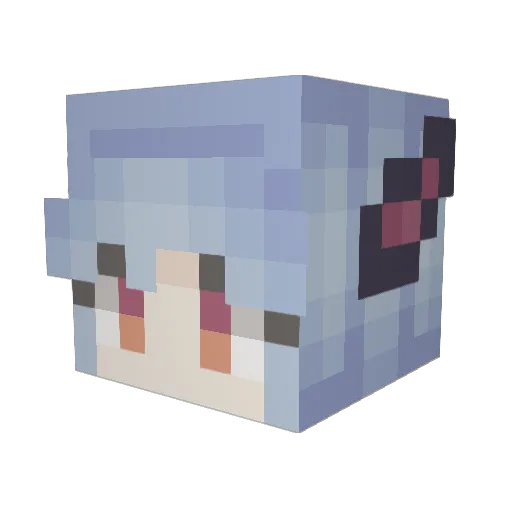 Seiiker Minecraft avatar head, 3D render