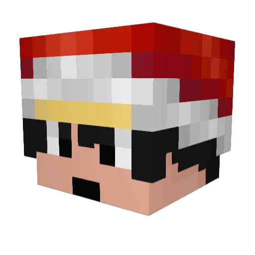 SeijiJP Minecraft avatar head, 3D render