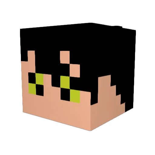 Seikatsu_Kun Minecraft avatar head, 3D render