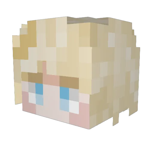 Seikex Minecraft avatar head, 3D render