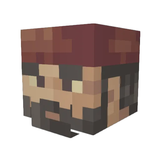 SeikhAbuSalih Minecraft avatar head, 3D render