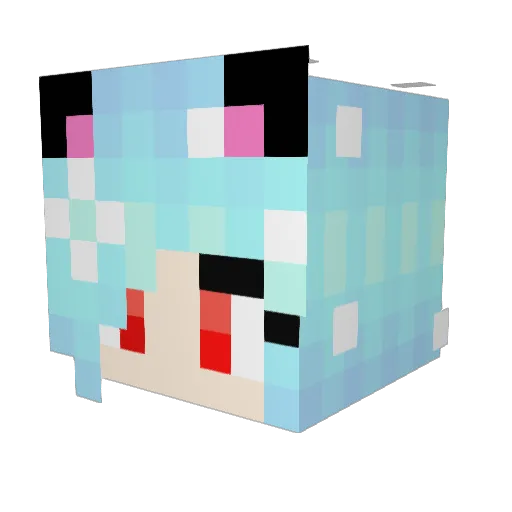 Seiki_PAN Minecraft avatar head, 3D render